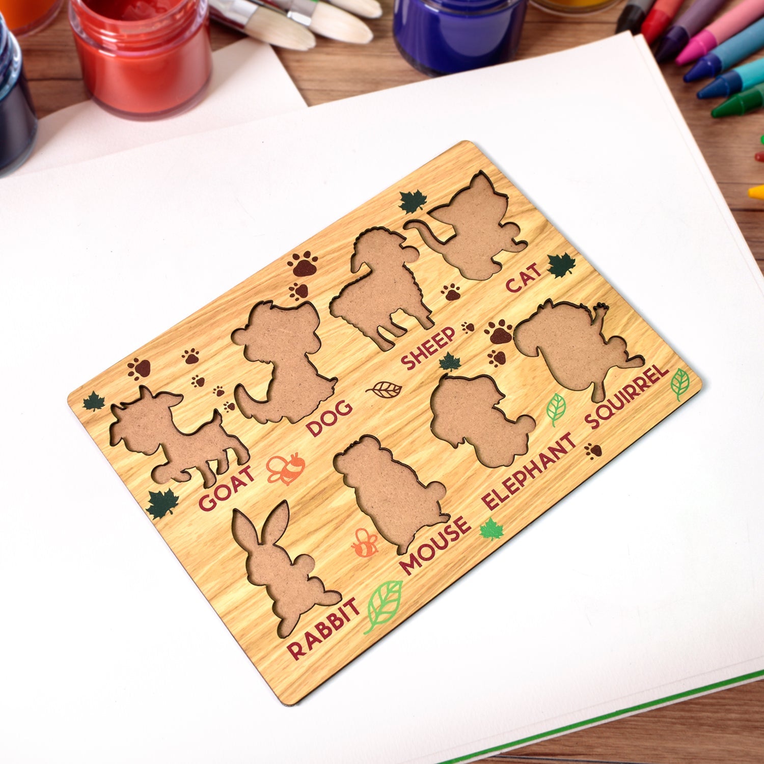 Viga Wooden Animal Chunky Puzzle Board Viga Wooden Animal Chunky Puzzle Board